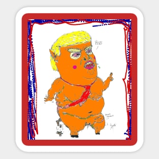 Trollnald Dump patriot Sticker